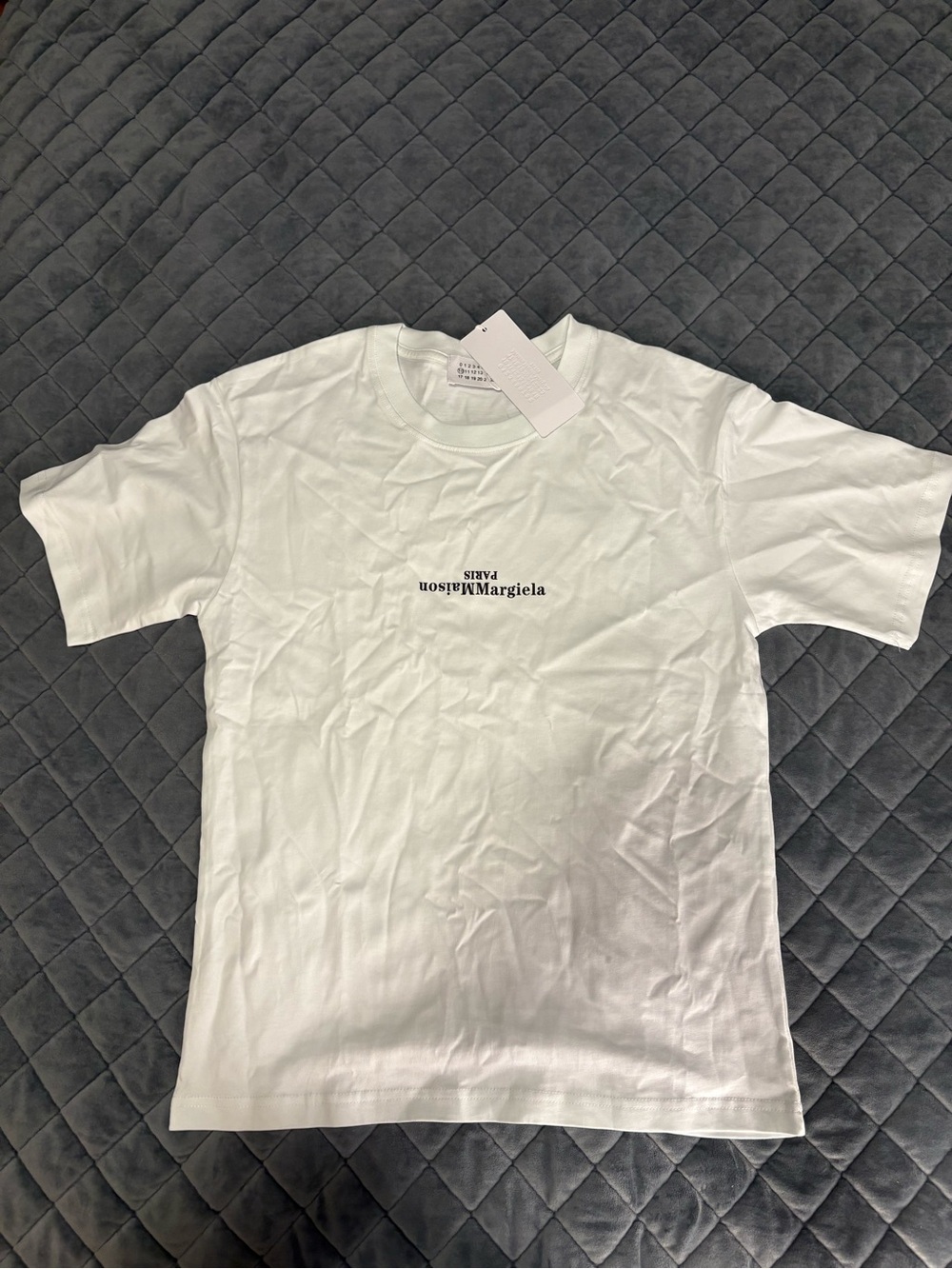 Maison Martin Margiela White Small Logo Crew T-Shirt